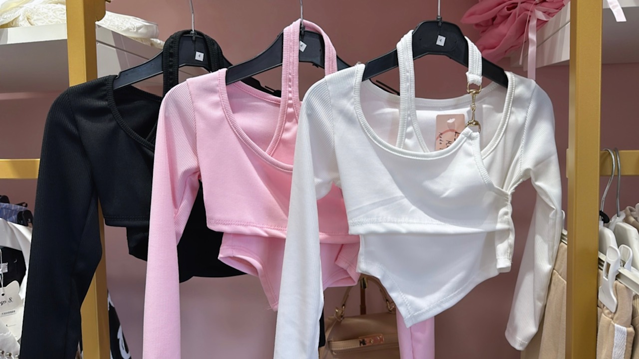 T-SHIRT COTONE A COSTINE CROP