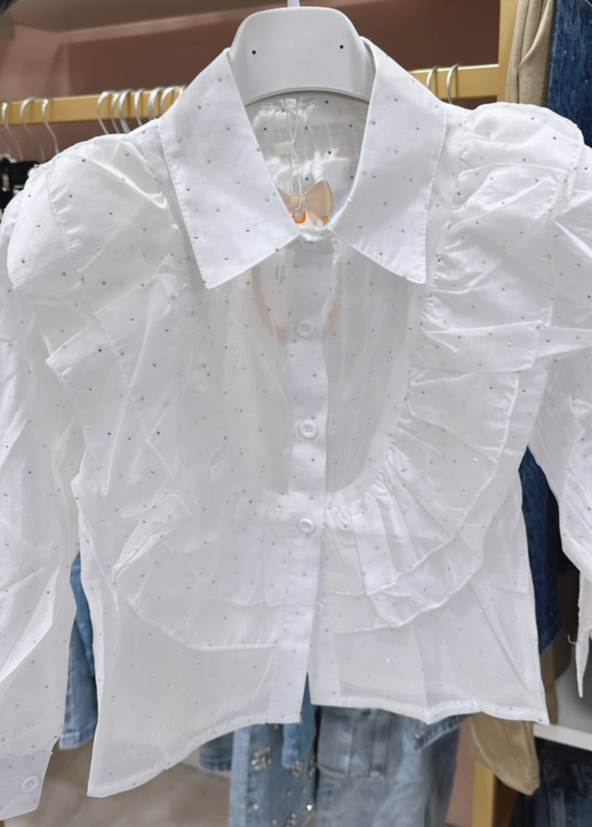 CAMICIA EFFETTO RASO BRILLANTINATA