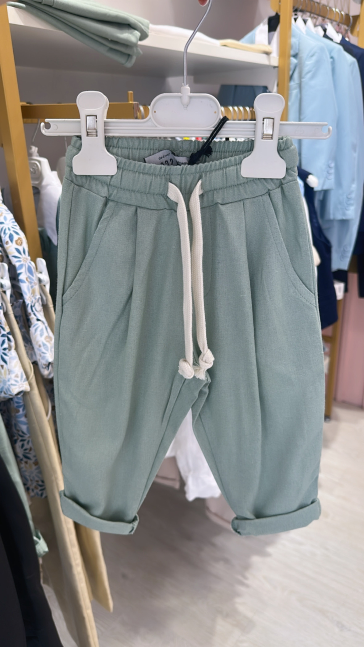 PANTALONE LINO BIMBO MESI