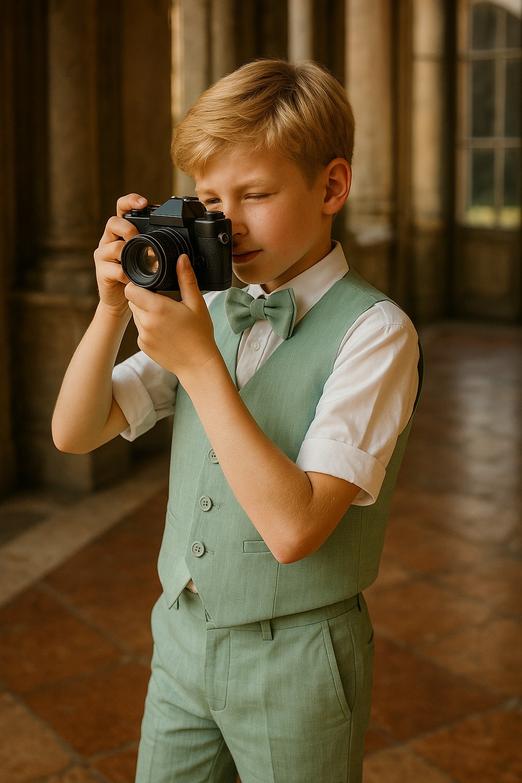 PANTALONE-CAMICIA-GILET IN COTONE - immagine 2