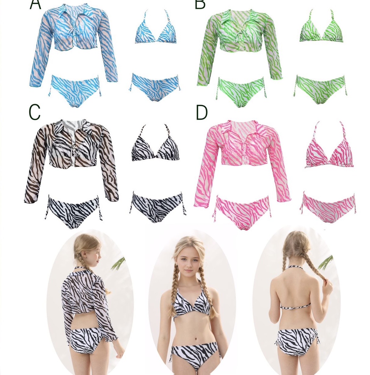 BIKINI + COPRICOSTUME ZEBRA